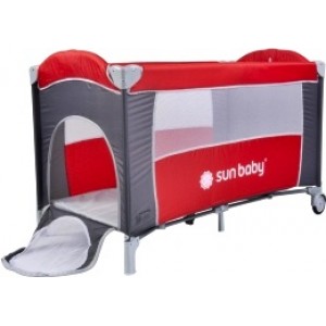 Cestovná postieľka SWEET DREAMS BASIC, červená 